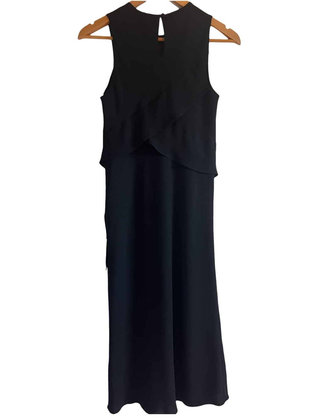 Judith & Charles bias cut ruffle front sleeveless midi dress excellent condition - Picture 6 of 11